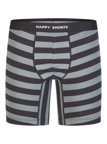 Happy Shorts Boxer Jersey Long in schwarz, grau