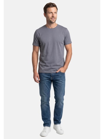 Lerros T-Shirt Basic in Grau / schwarz