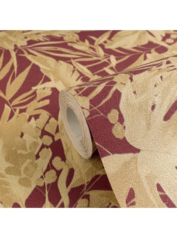 A.S. Création Tapete Leafy Paradise in Rot-Gold