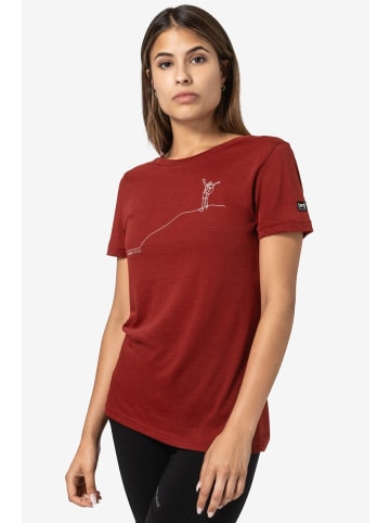 super.natural Merino T-Shirt W GIPFELGLÜCK TEE in rot