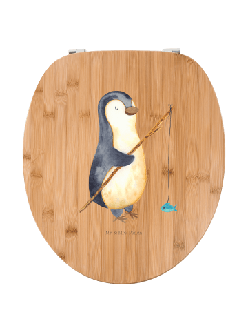Mr. & Mrs. Panda Toilettensitz Pinguin Angler ohne Spruch in Braun
