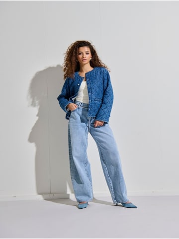 ONLY Steppjacke in Medium Blue Denim