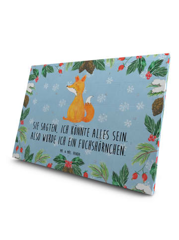 Mr. & Mrs. Panda Tee Adventskalender Einhorn Wunsch mit Spruch in Eisblau