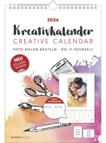 TeNeues Calendars & Stationery Kalender - Alpha Edition - Kreativ-Kalender A4 Notiz 2026 - Bastelkalender (21&