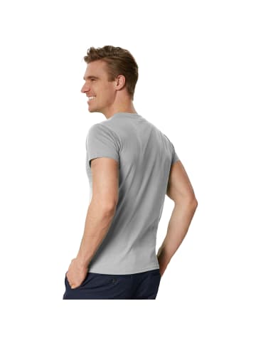 tectake Einfarbiges T-Shirt für Männer, hellgrau