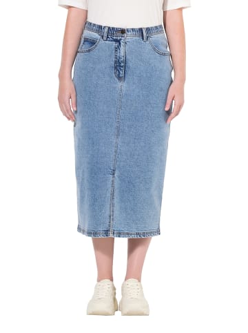 Ulla Popken Jeansrock in blue denim
