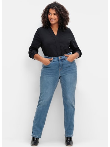 sheego Gerade Jeans in blue denim