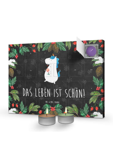 Mr. & Mrs. Panda Adventskalender Einhorn Spaziergang mit Spruch in Kreidetafel