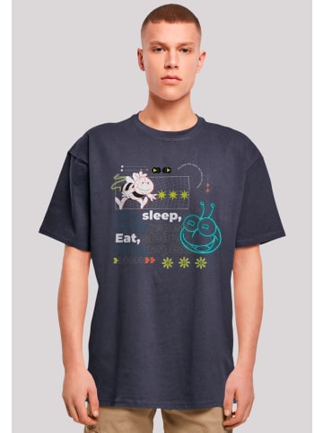 F4NT4STIC Oversize T-Shirt Die Biene Maja Eat Sleep Rave Repeat in marineblau