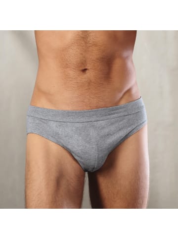 Erwin Müller Baumwolle, Single-Jersey Slip 2er-Pack in grau meliert