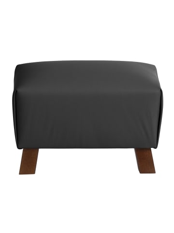 58 aufm Kessel POLSTERHOCKER Kaylah pigmentiertes Nappaleder schwarz