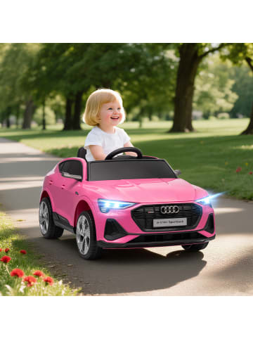 HOMCOM 12V Elektrofahrzeug Audi E-tron rosa