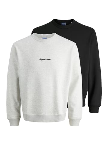 Jack & Jones Sweatshirt Norrebro in Schwarz / hellgrau