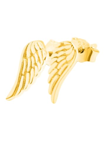 Adeliás Damen Ohrringe – Ohrstecker Flügel aus 925 Silber in gold