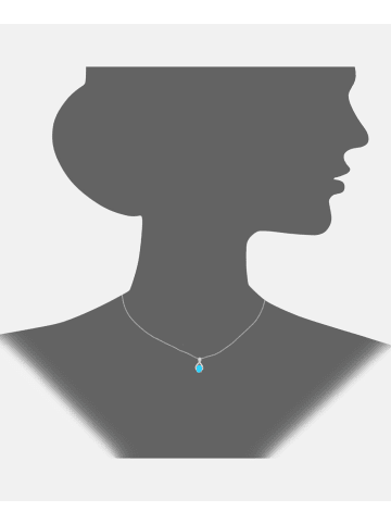 Diamant L'éternel Halskette mit Anhänger aus 375 Weißgold mit Diamant