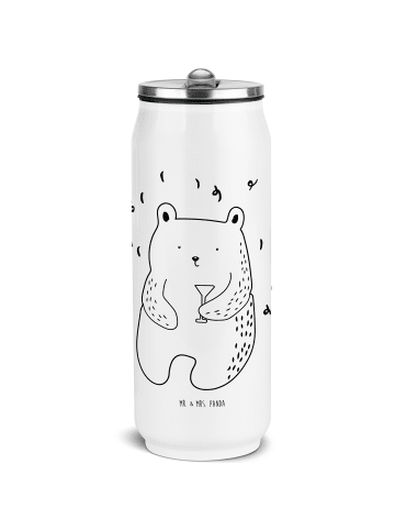 Mr. & Mrs. Panda Wasserflasche Bär Party ohne Spruch in Weiß