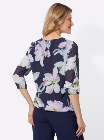 Sieh an! Schlupfbluse in marine-kalkmint-bedruckt