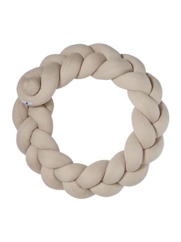 nordic coast company   Bettschlange geflochten Sand Strick XL