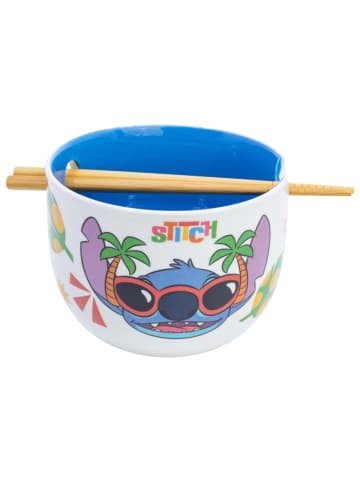 Lilo & Stitch Stitch Keramik Ramen Bowl mit Stäbchen Set in Geschenkverpackung in Mehrfarbig