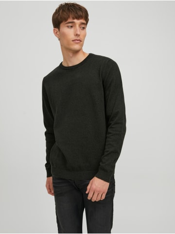 Jack & Jones Dünner Langarm Strickpullover Basic JJEBASIC in Dunkelgrün