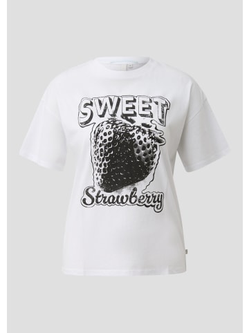 QS T-Shirt in 01D0_weiß