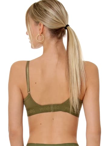 Yenita® Bustier Triangel BH aus Viskose in Olive