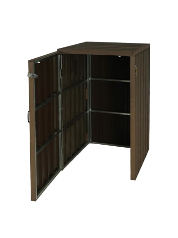 MCW 1er-/2er-WPC-Mülltonnenverkleidung J28, Braun
