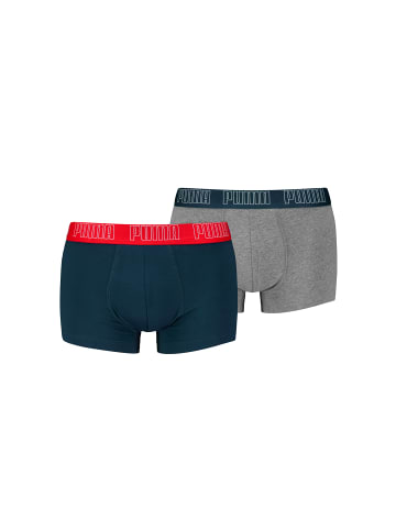 Puma Boxershorts PUMA MEN EVERYDAY TRUNK 2P in Navy / Grey Melange