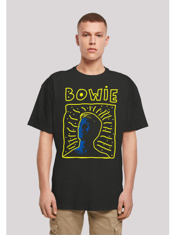 F4NT4STIC Heavy Oversize T-Shirt David Bowie Rock Music Band 90s Frame in schwarz