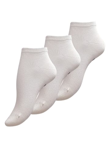 Vincent Creation® Damen "Bambus" Sneaker Socken 6 Paar in weiß