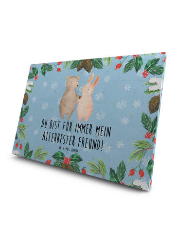 Mr. & Mrs. Panda Advents-Teekalender Bär und Hase Umarmen mit Sp... in Eisblau