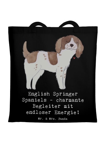 Mr. & Mrs. Panda Uni Tasche English Springer Spaniel Charme mit ... in Schwarz