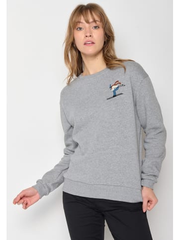 GreenBomb Sweatshirt Lifestyle Skier in Heidekraut Grau