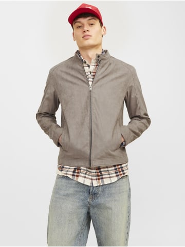Jack & Jones Kunstwildlederjacke in Falcon