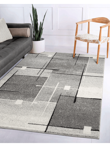 the carpet Kurzflorteppich Pearl in Grau