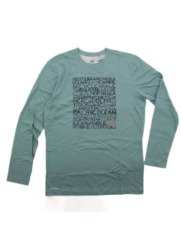Jack Wolfskin Langarmshirt Ocean Waste Longsleeve Shirt Herren Sport in Grün