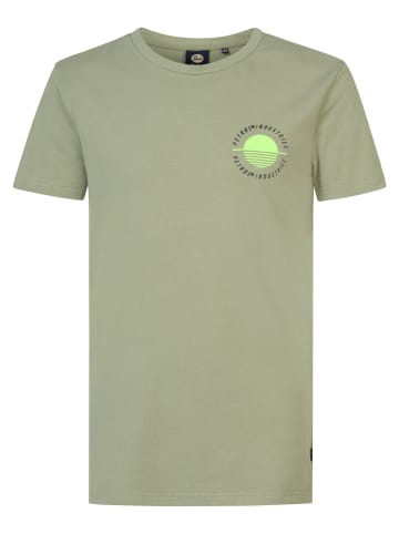 Petrol Industries T-Shirt mit Rückenaufdruck Glassy in Grün