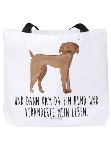 Mr. & Mrs. Panda Reisetasche Hund Dogge mit Spruch in Weiß