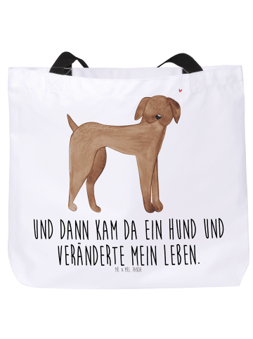 Mr. & Mrs. Panda Shopper Hund Dogge mit Spruch in Weiß