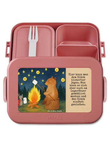 Mr. & Mrs. Panda Snack Box Bär & Marienkäfer Lagerfeuer Design m... in Rot Pastell