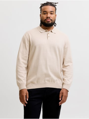 JACK & JONES PLUS Gestricktes Polo in Moonbeam