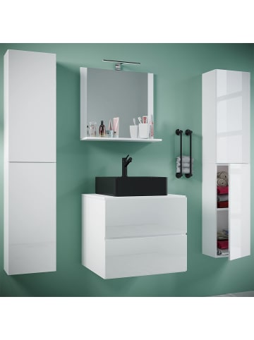 ebuy24 Badmöbelset LendasXLBL weiß weiß 127 x 52 cm