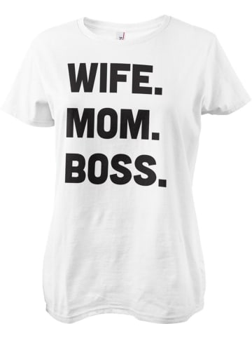Hybris Shirt "Wife - Mom - Boss Girly Tee" in Weiß