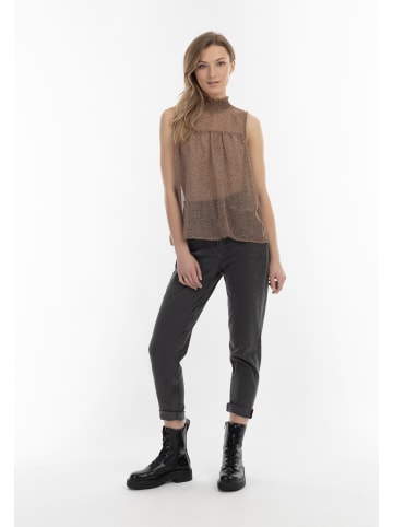 DreiMaster Damen Bluse in Braun Wollweiss