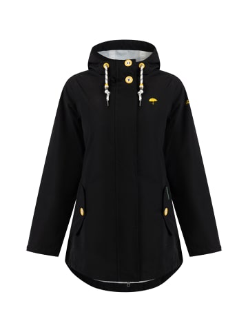 Schmuddelwedda Damen Regenjacke - Recyceltes Material in Schwarz