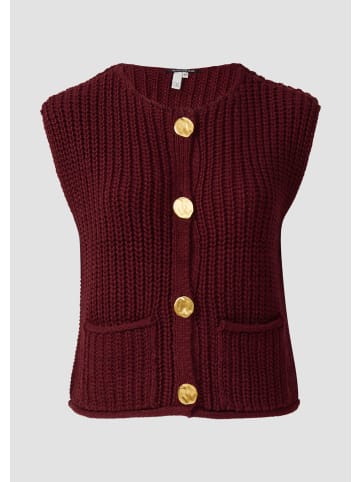 QS Strickjacke in 3900_bordeaux