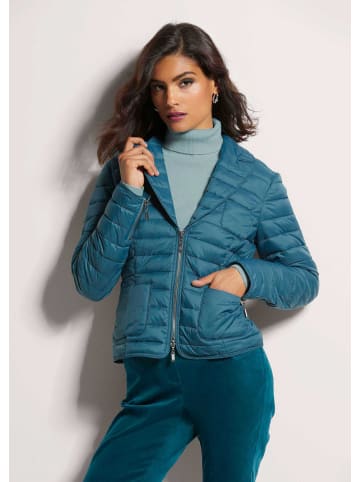 MADELEINE Wattierte Damenjacke mit sportivem Touch in blaugrau