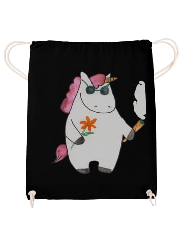 Mr. & Mrs. Panda Jutebeutel Einhorn Woodstock ohne Spruch in Schwarz