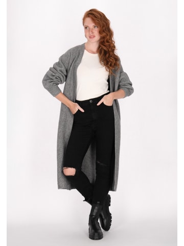 DreiMaster Damen Cardigan in Grau Melange