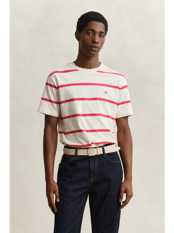 Gant T-Shirt in ecru rot